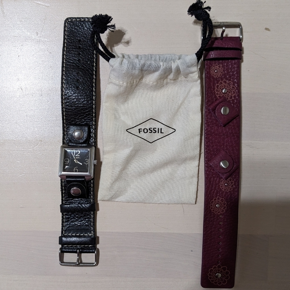 Fossil Leather Watchbands and Face